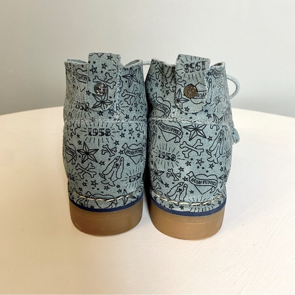Hush Puppies Blue Cyra Caitlin Chukka Boots 100% Suede - Picture 5 of 16